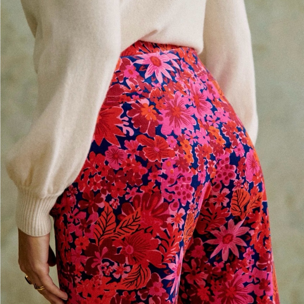 NAT SEZANE FR 34, US 2 Martin corduroy pant,Fuchsia Floral, 100% cotton - Picture 5 of 11